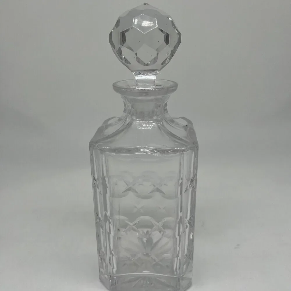 Vintage Cut Glass Whiskey Decanter W/ Ball Stopper - Picture 3 of 6